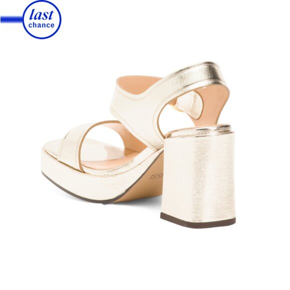 ODISSI Light Gold Leather Yuki Cozy Footbed Sandals - Picture 2 of 2